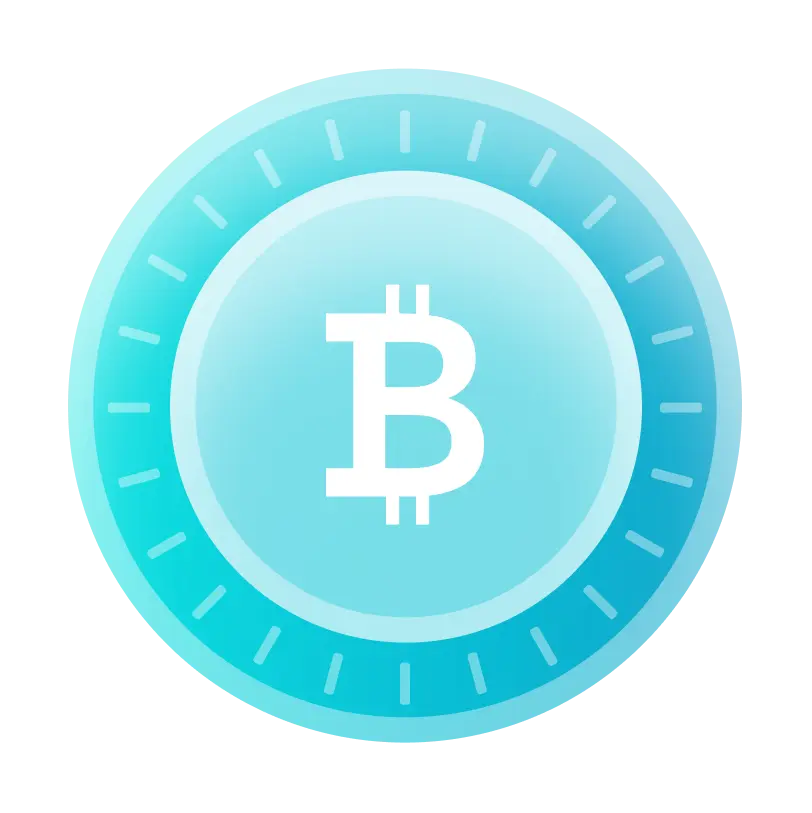 coin with Bitcoin logo
