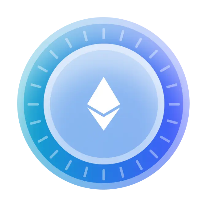 coin with Ethereum logo